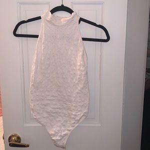Free People Intimately turtleneck, sleeveless, white bodysuit